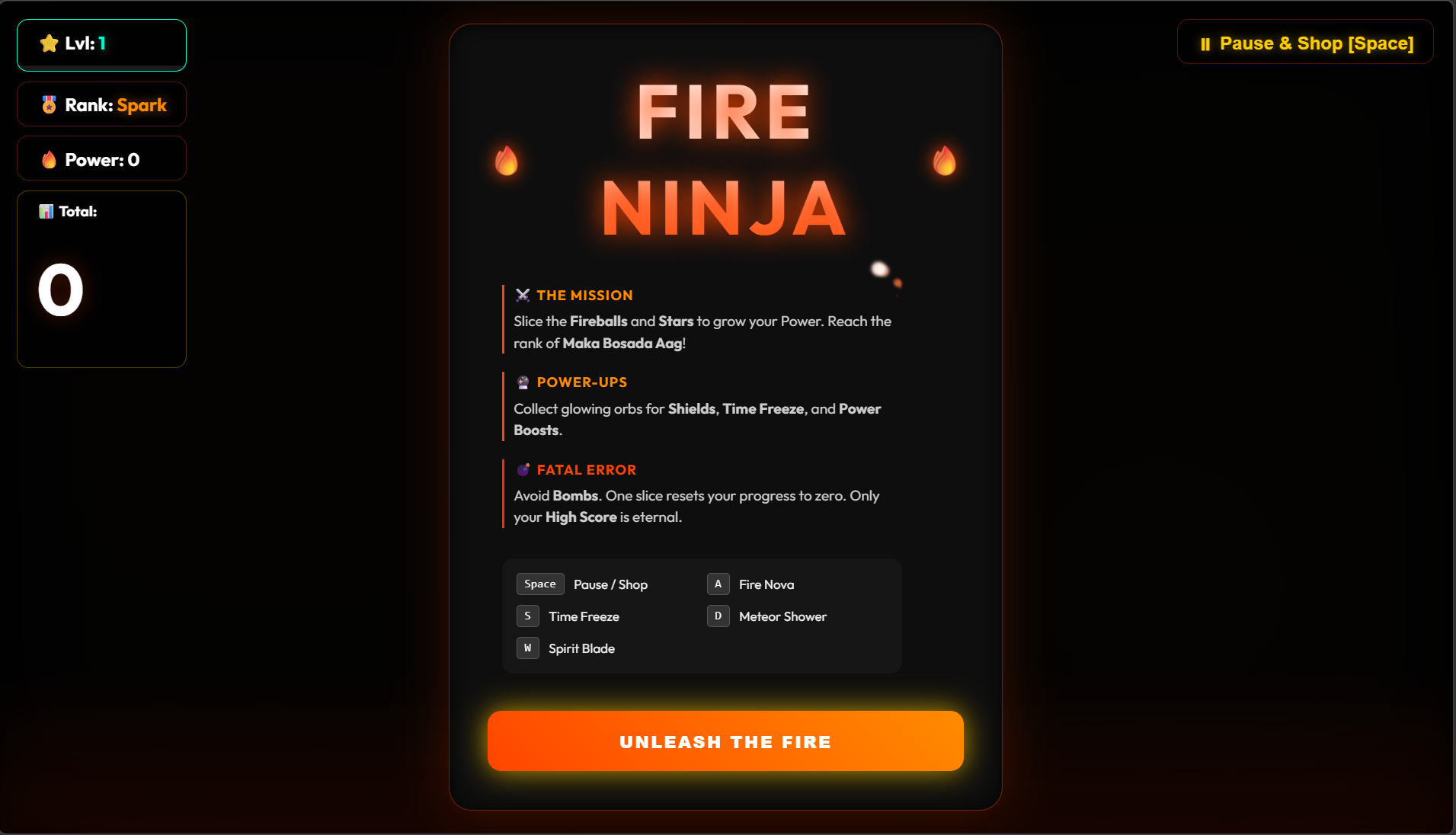 Fire Ninja Game